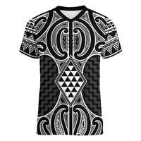 Ma Maori Ta Moko Poutama Art Women V-Neck T-Shirt