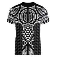 Ma Maori Ta Moko Poutama Art Women V-Neck T-Shirt