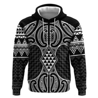 Ma Maori Ta Moko Poutama Art Zip Hoodie