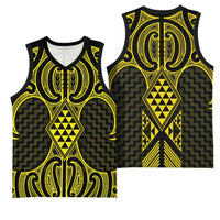 Mahi-dawg Maori Ta Moko Poutama Art Basketball Jersey - Polynesian Pride