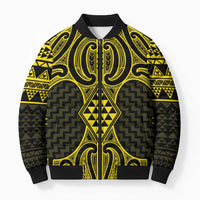 Mahi-dawg Maori Ta Moko Poutama Art Bomber Puffer Jacket - Polynesian Pride