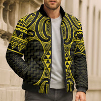 Mahi-dawg Maori Ta Moko Poutama Art Bomber Puffer Jacket - Polynesian Pride
