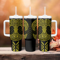 Mahi-dawg Maori Ta Moko Poutama Art Tumbler With Handle