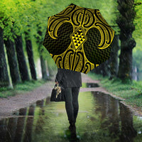 Mahi-dawg Maori Ta Moko Poutama Art Umbrella - Polynesian Pride