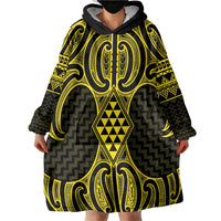 Mahi-dawg Maori Ta Moko Poutama Art Wearable Blanket Hoodie LT9 - Polynesian Pride