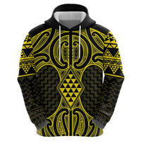 Mahi-dawg Maori Ta Moko Poutama Art Zip Hoodie