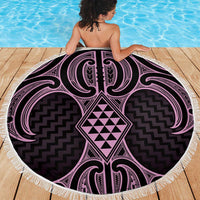 Mawhero Maori Ta Moko Poutama Art Beach Blanket LT9 - Polynesian Pride