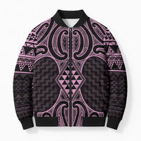 Mawhero Maori Ta Moko Poutama Art Bomber Puffer Jacket - Polynesian Pride