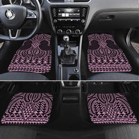Mawhero Maori Ta Moko Poutama Art Car Mats LT9 Set 4pcs Pink - Polynesian Pride