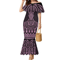 Mawhero Maori Ta Moko Poutama Art Family Matching Mermaid Dress and Hawaiian Shirt
