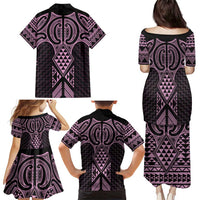 Mawhero Maori Ta Moko Poutama Art Family Matching Puletasi and Hawaiian Shirt