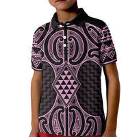 Mawhero Maori Ta Moko Poutama Art Kid Polo Shirt