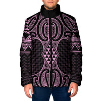 Mawhero Maori Ta Moko Poutama Art Padded Jacket - Polynesian Pride