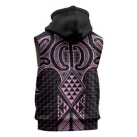 Mawhero Maori Ta Moko Poutama Art Sleeveless Zip Hoodie LT9 - Polynesian Pride