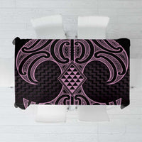 Mawhero Maori Ta Moko Poutama Art Tablecloth LT9 Pink - Polynesian Pride