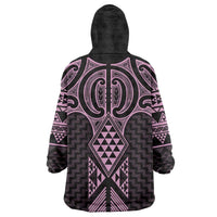 Mawhero Maori Ta Moko Poutama Art Wearable Blanket Hoodie LT9 - Polynesian Pride