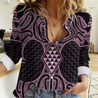 Mawhero Maori Ta Moko Poutama Art Women Casual Shirt