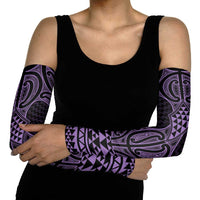 Waiporoporo Maori Ta Moko Poutama Art Arm Sleeves - Polynesian Pride