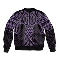 Waiporoporo Maori Ta Moko Poutama Art Bomber Jacket