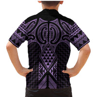 Waiporoporo Maori Ta Moko Poutama Art Family Matching Mermaid Dress and Hawaiian Shirt