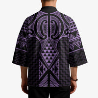 Waiporoporo Maori Ta Moko Poutama Art Kimono - Polynesian Pride