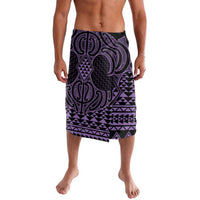 Waiporoporo Maori Ta Moko Poutama Art Lavalava LT9 Purple - Polynesian Pride
