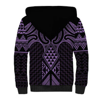 Waiporoporo Maori Ta Moko Poutama Art Sherpa Hoodie LT9 - Polynesian Pride
