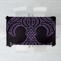 Waiporoporo Maori Ta Moko Poutama Art Tablecloth LT9 Purple - Polynesian Pride
