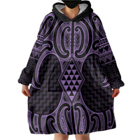 Waiporoporo Maori Ta Moko Poutama Art Wearable Blanket Hoodie LT9 - Polynesian Pride