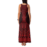 Whero Maori Ta Moko Poutama Art Family Matching Tank Maxi Dress and Hawaiian Shirt