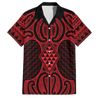 Whero Maori Ta Moko Poutama Art Hawaiian Shirt LT9 Red - Polynesian Pride