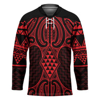 Whero Maori Ta Moko Poutama Art Hockey Jersey LT9 Unisex Red - Polynesian Pride