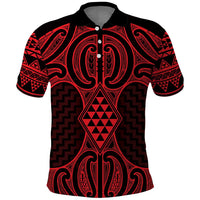 Whero Maori Ta Moko Poutama Art Polo Shirt
