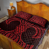 Whero Maori Ta Moko Poutama Art Quilt Bed Set LT9 - Polynesian Pride