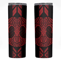 Whero Maori Ta Moko Poutama Art Skinny Tumbler