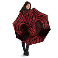 Whero Maori Ta Moko Poutama Art Umbrella - Polynesian Pride