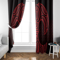 Whero Maori Ta Moko Poutama Art Window Curtain