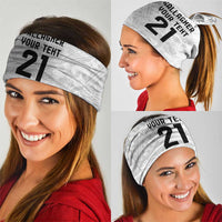 New Zealand Rangatira Custom Neck Gaiter All White Niho Taniwha Maori Tribal - Polynesian Pride