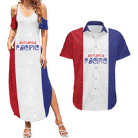 New Zealand Rugby Pacific Personalised Couples Matching Summer Maxi Dress and Hawaiian Shirt Maori Style Tribal Tapa Pattern
