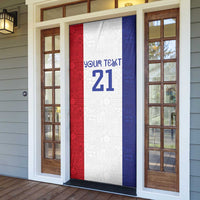 New Zealand Rugby Pacific Personalised Door Cover Maori Style Tribal Tapa Pattern - Polynesian Pride