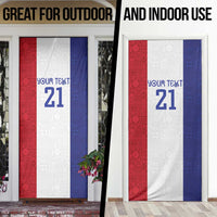 New Zealand Rugby Pacific Personalised Door Cover Maori Style Tribal Tapa Pattern - Polynesian Pride