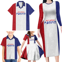 New Zealand Rugby Pacific Personalised Family Matching Long Sleeve Bodycon Dress and Hawaiian Shirt Maori Style Tribal Tapa Pattern