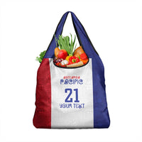 New Zealand Rugby Pacific Personalised Grocery Bag Maori Style Tribal Tapa Pattern