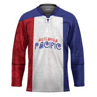 New Zealand Rugby Pacific Personalised Hockey Jersey Maori Style Tribal Tapa Pattern LT9 Unisex White - Polynesian Pride