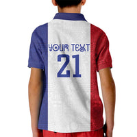 New Zealand Rugby Pacific Personalised Kid Polo Shirt Maori Style Tribal Tapa Pattern