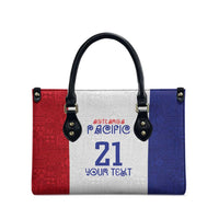 New Zealand Rugby Pacific Personalised Leather Bag Maori Style Tribal Tapa Pattern - Polynesian Pride