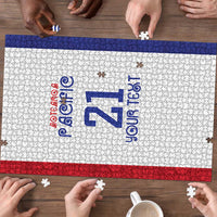 New Zealand Rugby Pacific Personalised Puzzle Maori Style Tribal Tapa Pattern - Polynesian Pride