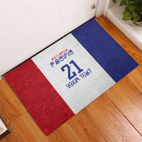 New Zealand Rugby Pacific Personalised Rubber Doormat Maori Style Tribal Tapa Pattern