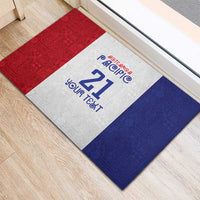 New Zealand Rugby Pacific Personalised Rubber Doormat Maori Style Tribal Tapa Pattern