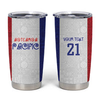 New Zealand Rugby Pacific Personalised Tumbler Cup Maori Style Tribal Tapa Pattern